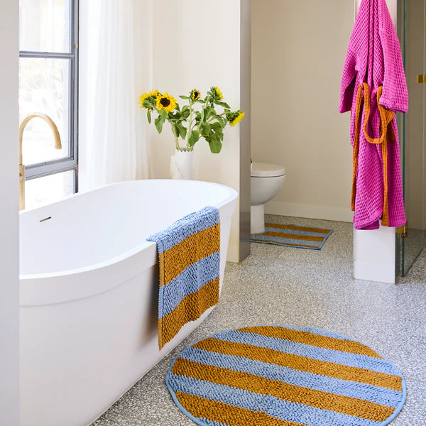 Como Stripe Bath Mat