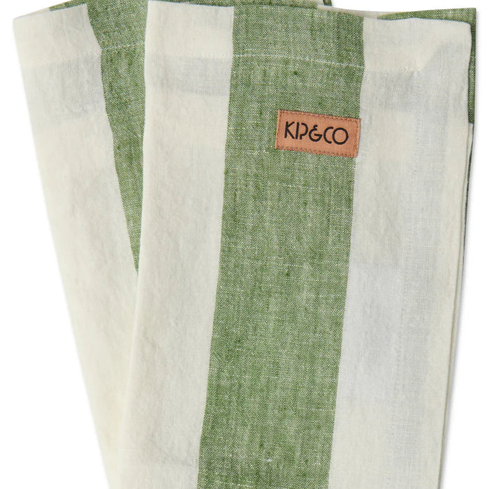 Moss Stripe 4P Napkin Set One Size