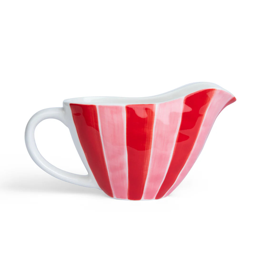 Gravy Jug - Pink & Red Stripe