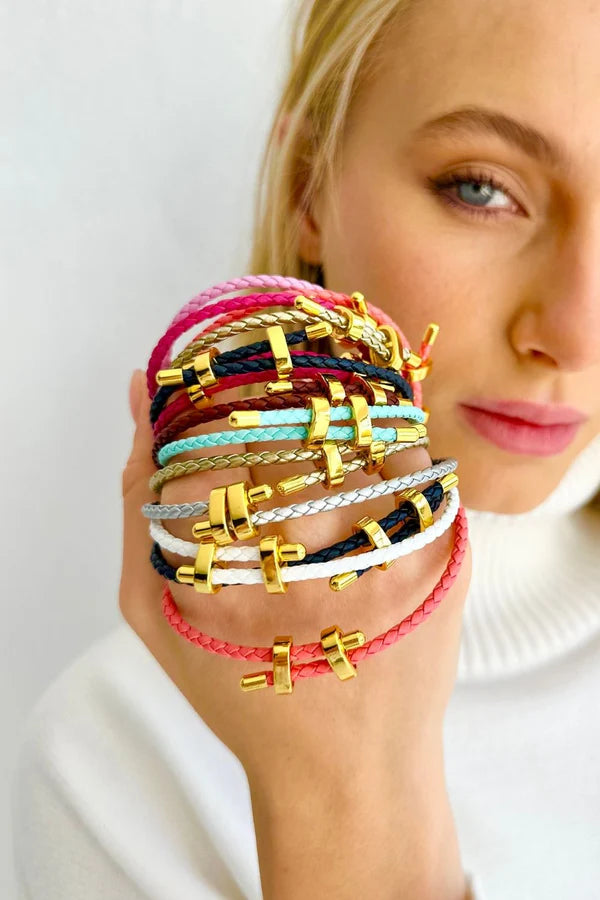 Raspberry Rope Bracelet