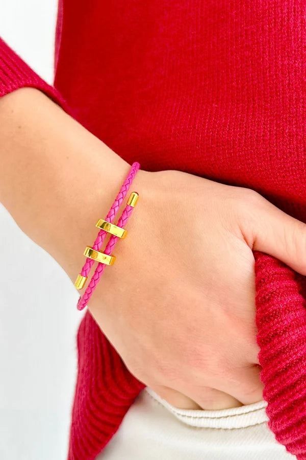 Raspberry Rope Bracelet