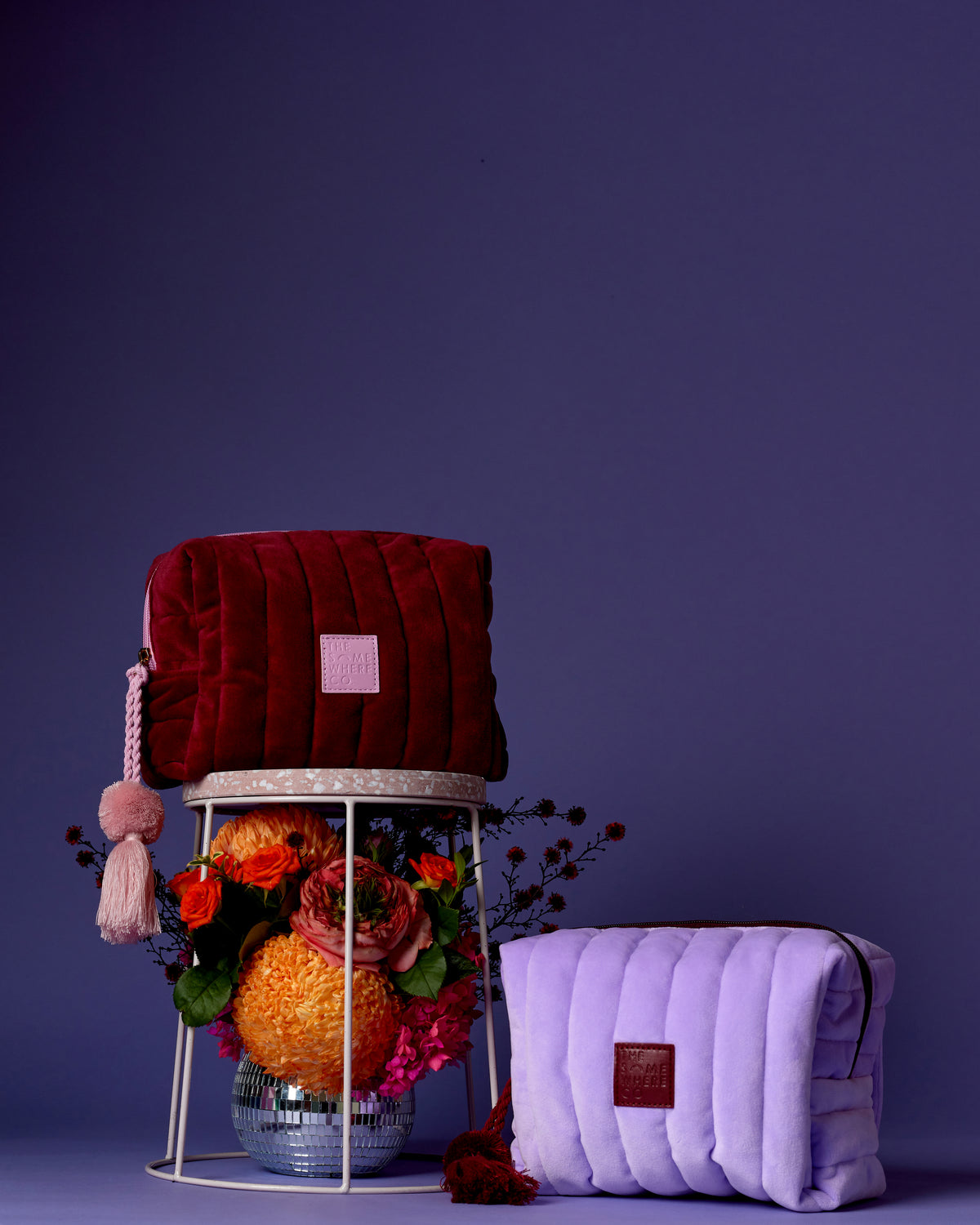 Lilac Velvet Cosmetic Case