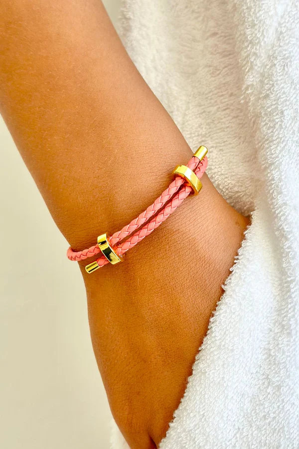 Peach Rope Bracelet