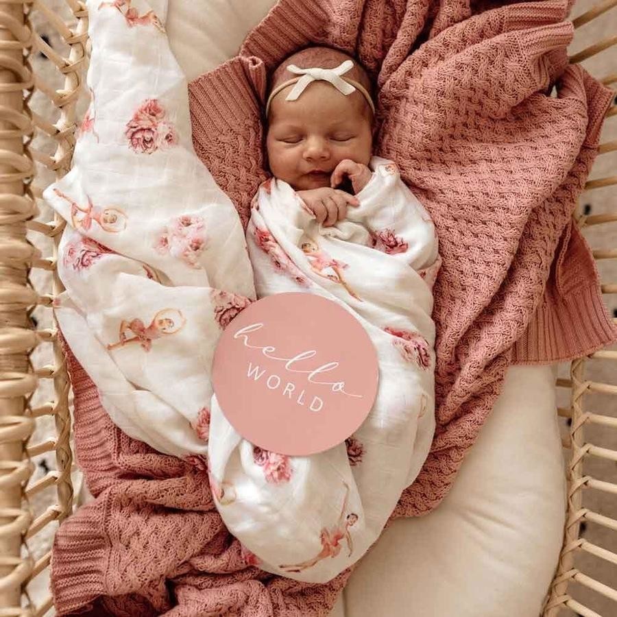 Rosa Diamond Knit Baby Blanket