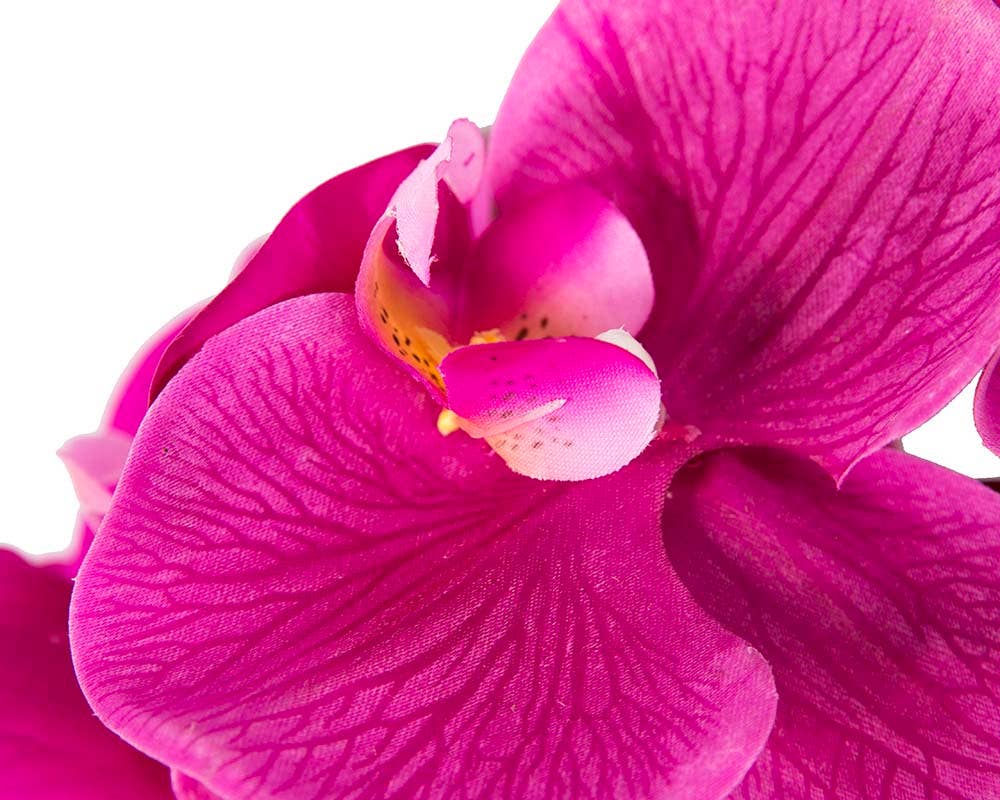 Life-like large orchid flower fascinator - Fuchsia