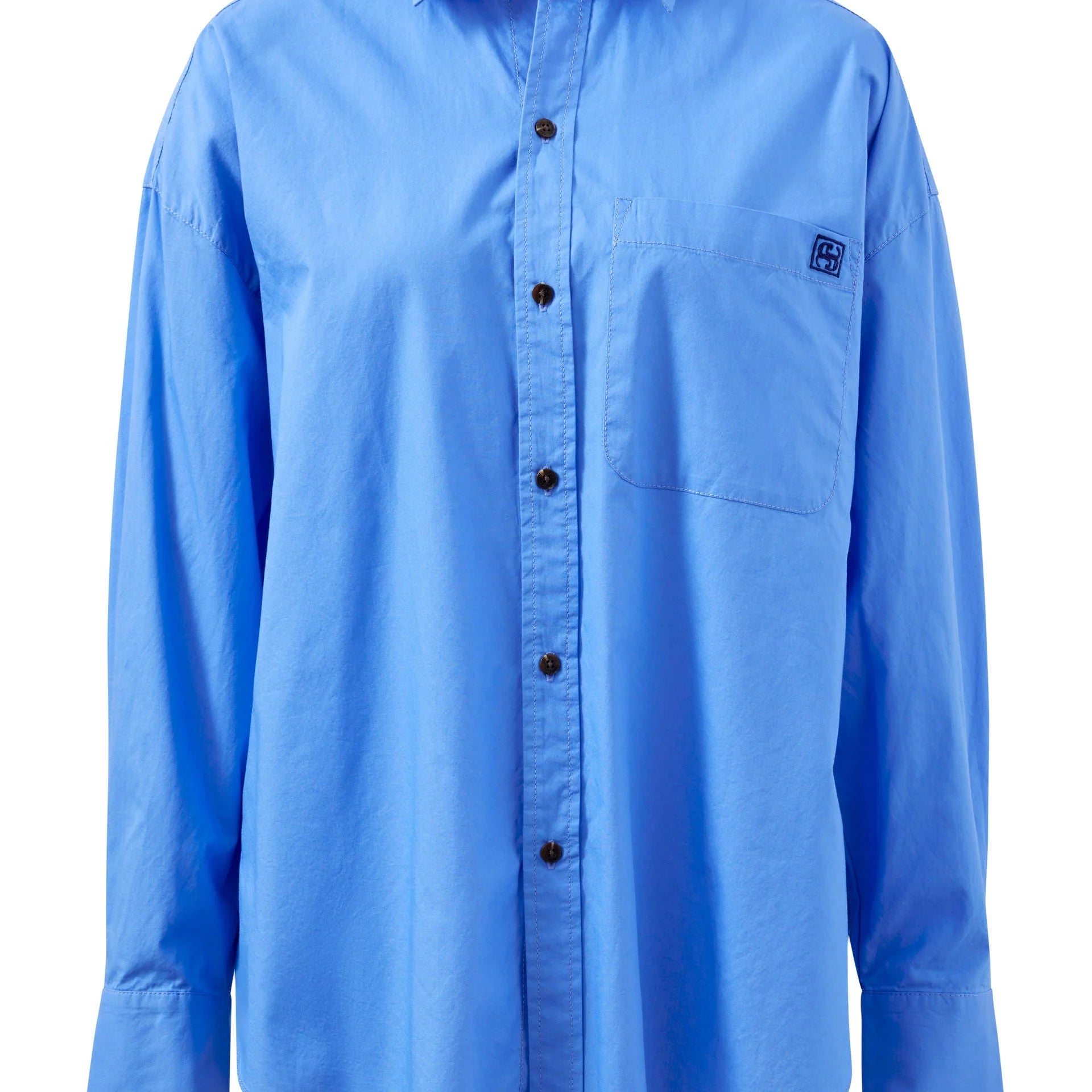 Peta Oversized Shirt - Amalfi Blue