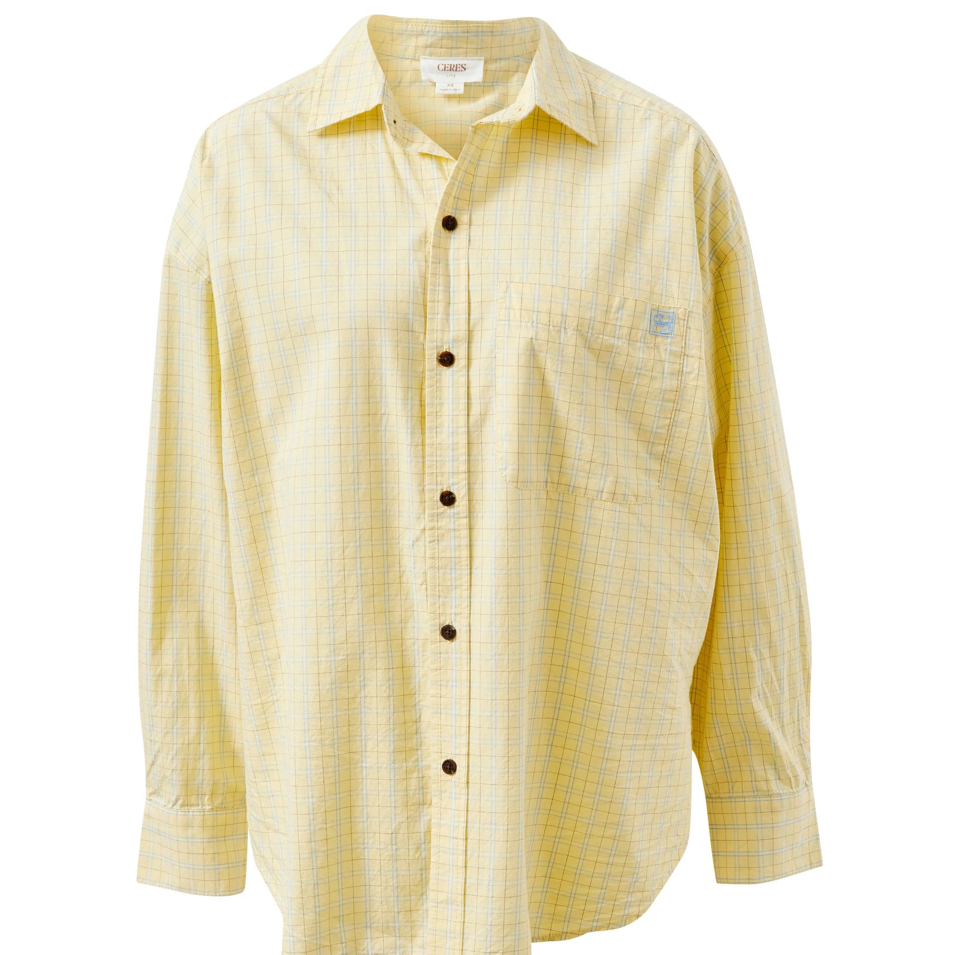 Peta Oversized Shirt - Faded Sun Check