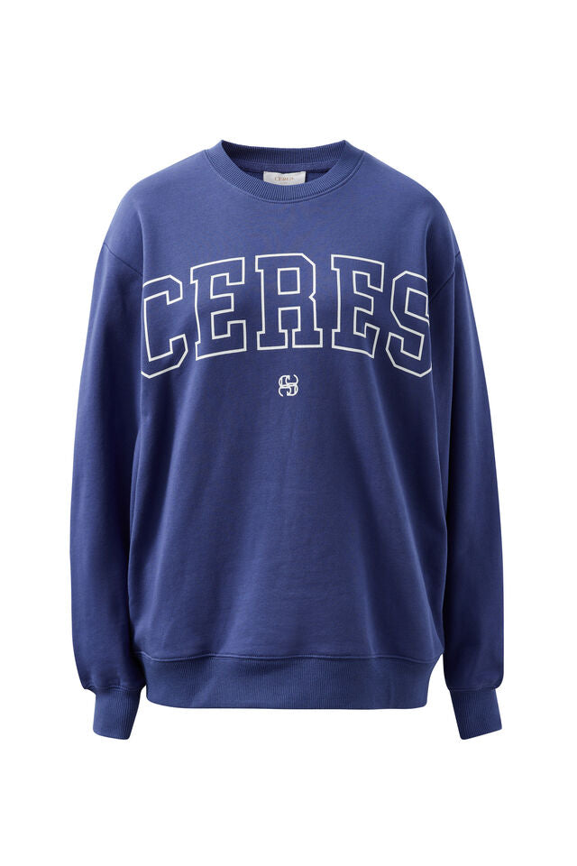 Isla Oversize Navy Washed Heritage Logo