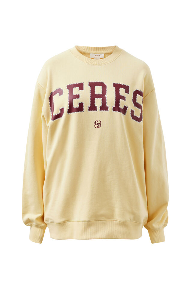 Isla Oversize Butter Washed Heritage Logo