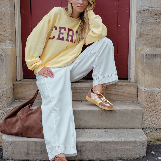Isla Oversize Butter Washed Heritage Logo