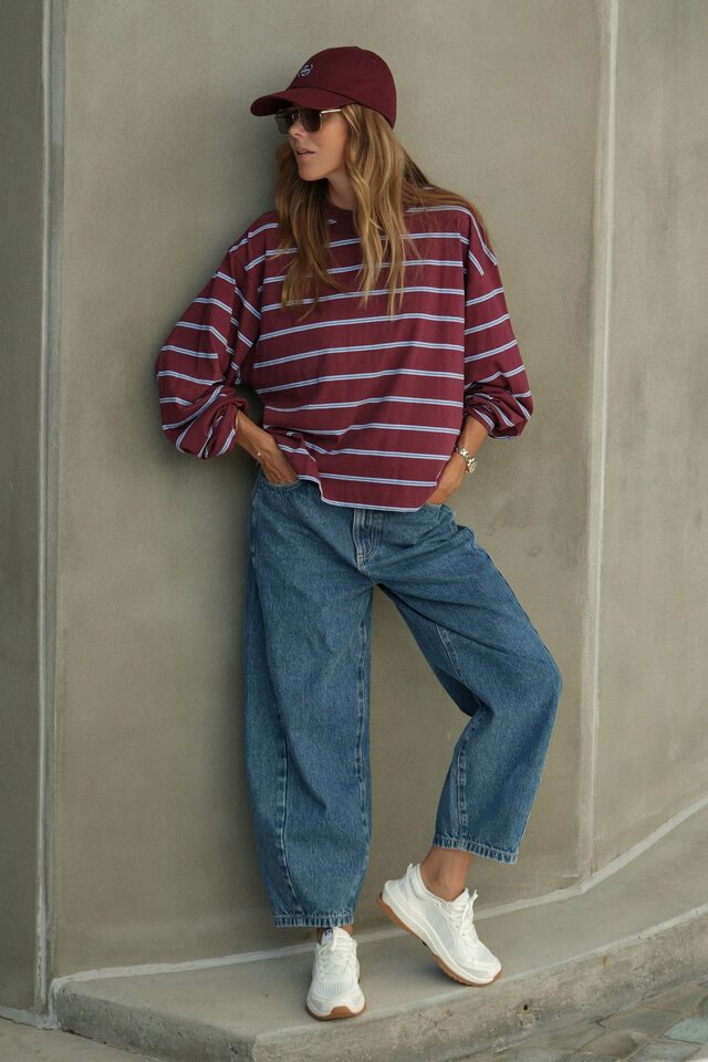 Maggie Tapered Barrel Jean - Fresh Indigo