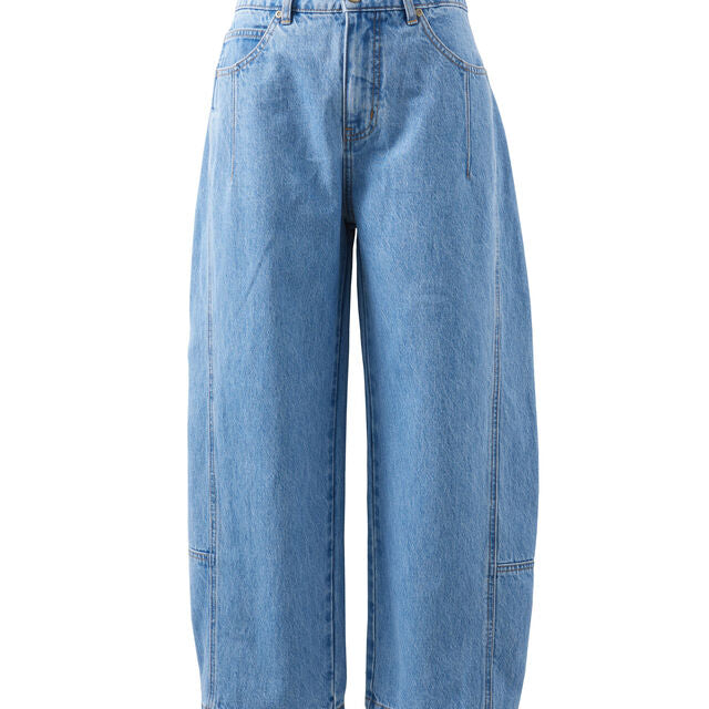 Darted Barrel Jeans - Vintage Blue