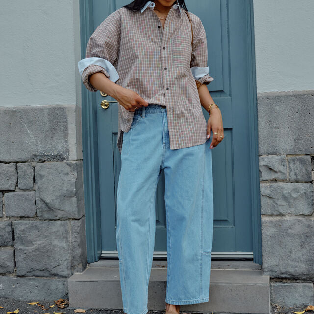 Demi Barrel Jean - Vintage Blue