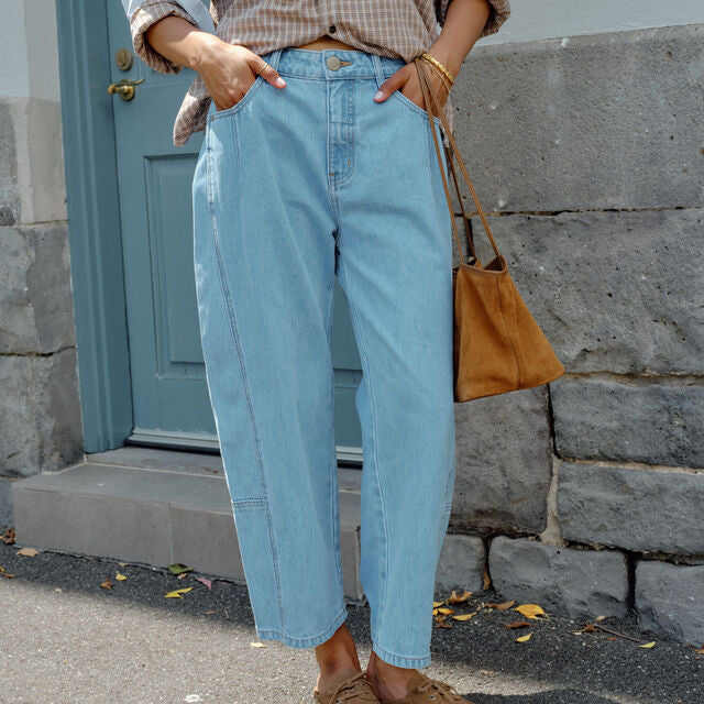 Demi Barrel Jean - Vintage Blue