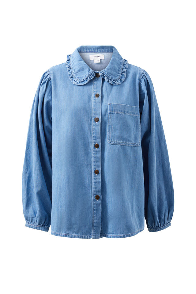 Savannah Denim Shirt - Vintage Blue