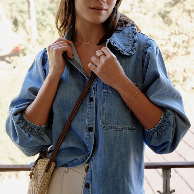 Savannah Denim Shirt - Vintage Blue