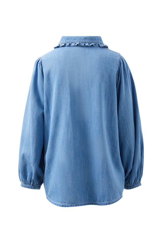 Savannah Denim Shirt - Vintage Blue