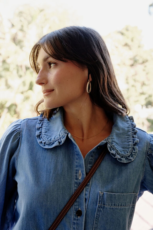 Savannah Denim Shirt - Vintage Blue