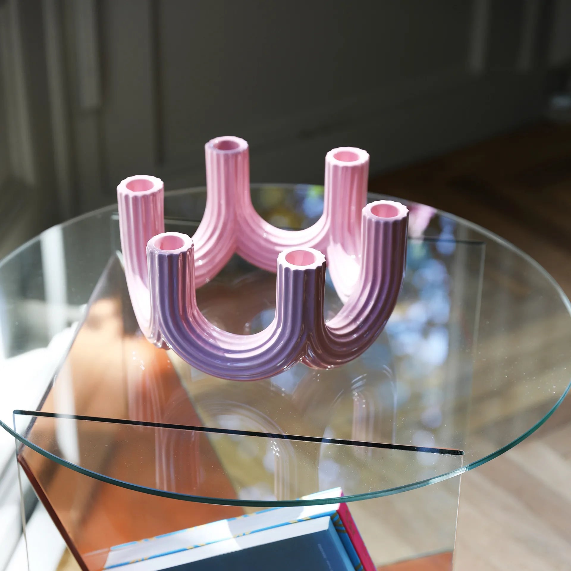 Candle Holder - Churros Pink