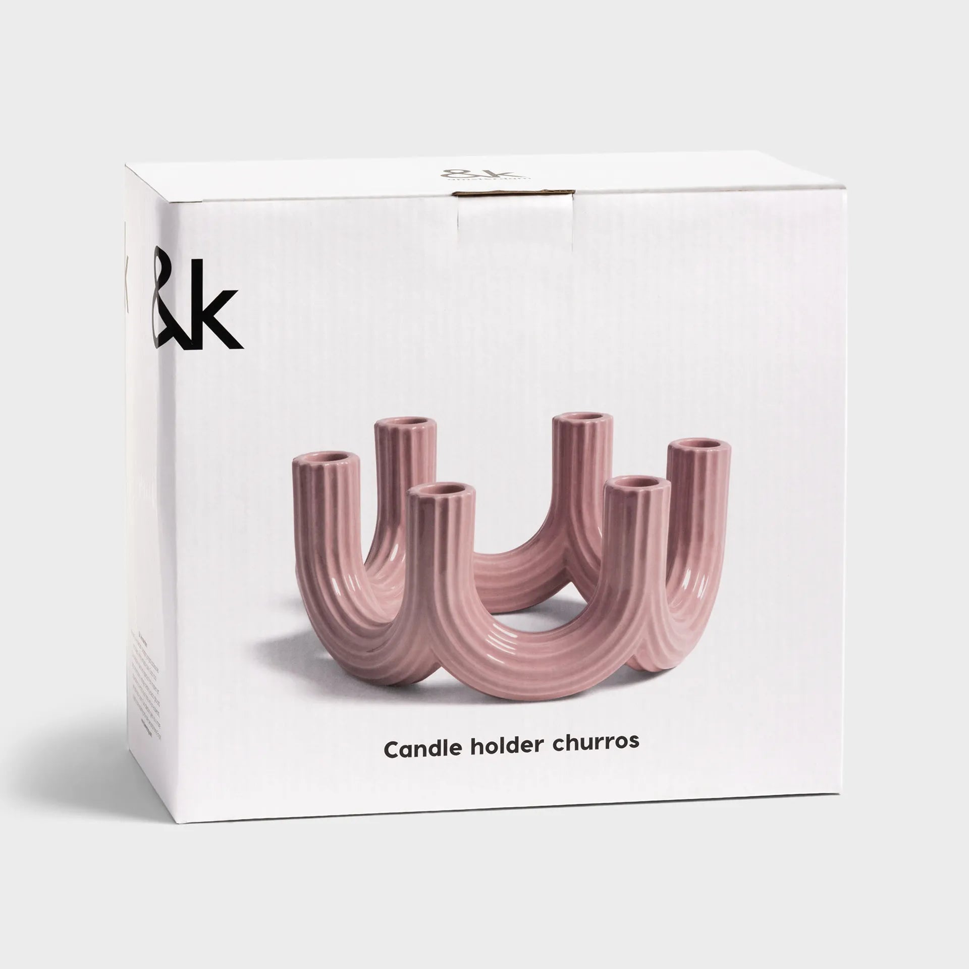 Candle Holder - Churros Pink