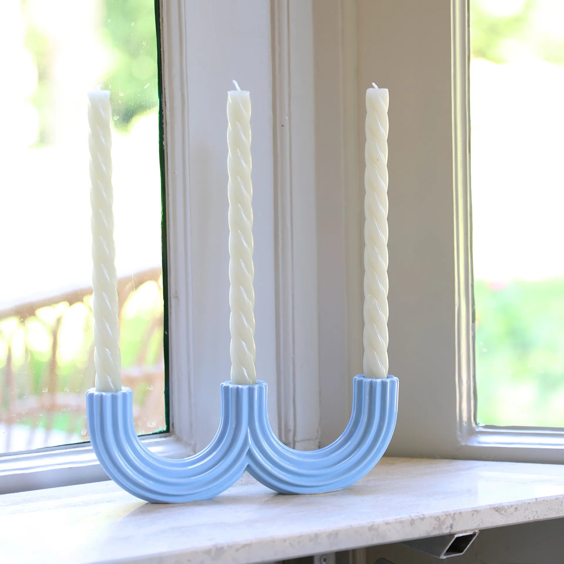 Candle Holder - Churros Blue