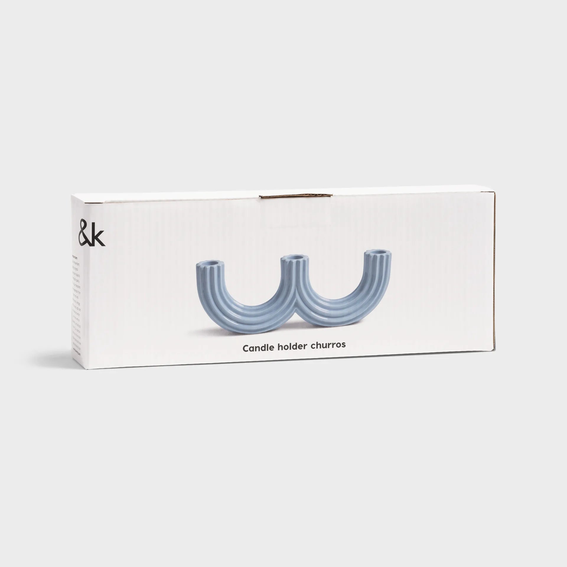Candle Holder - Churros Blue