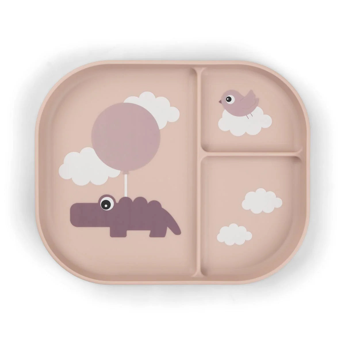 Foodie Compartment Plate - Happy Clouds Powder