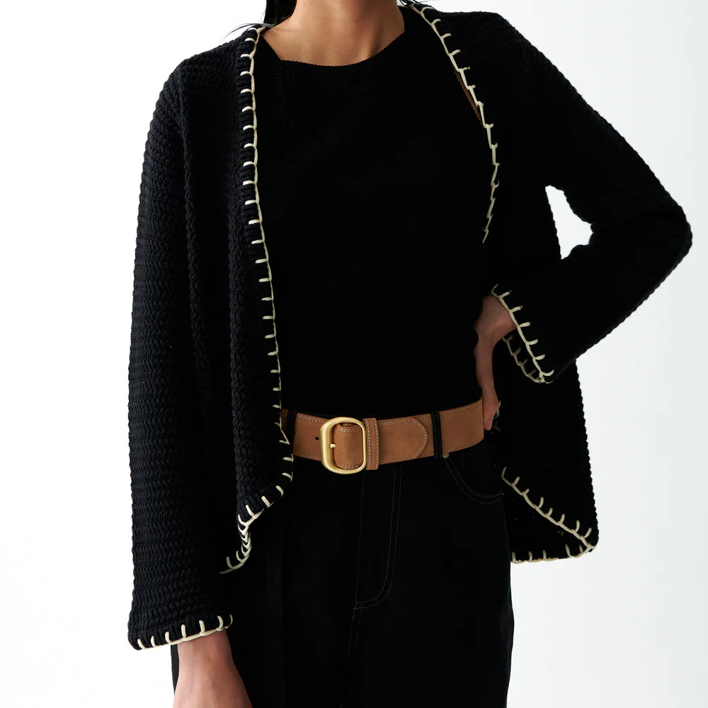 Zaty Knit Cardigan - Noir