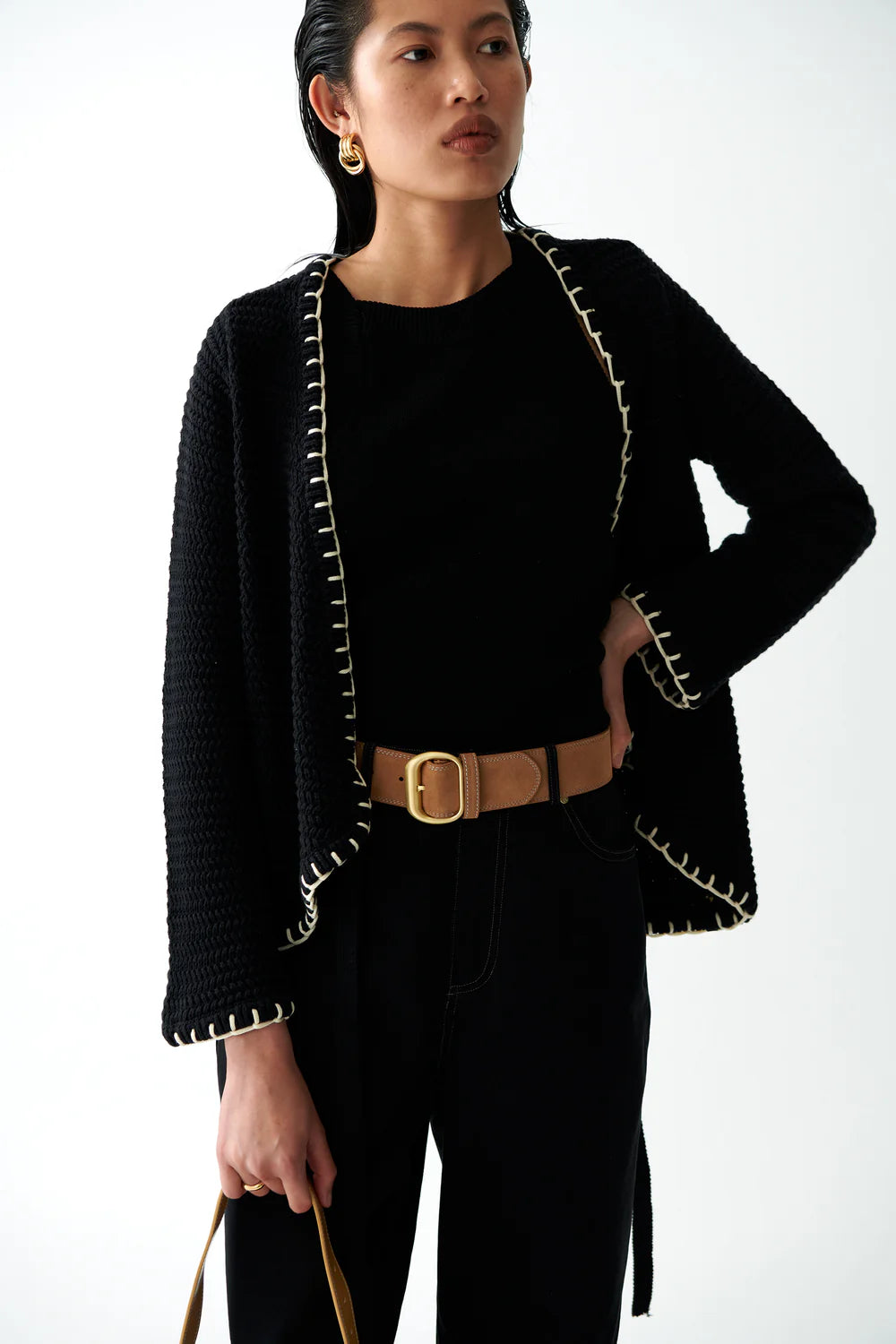 Zaty Knit Cardigan - Noir