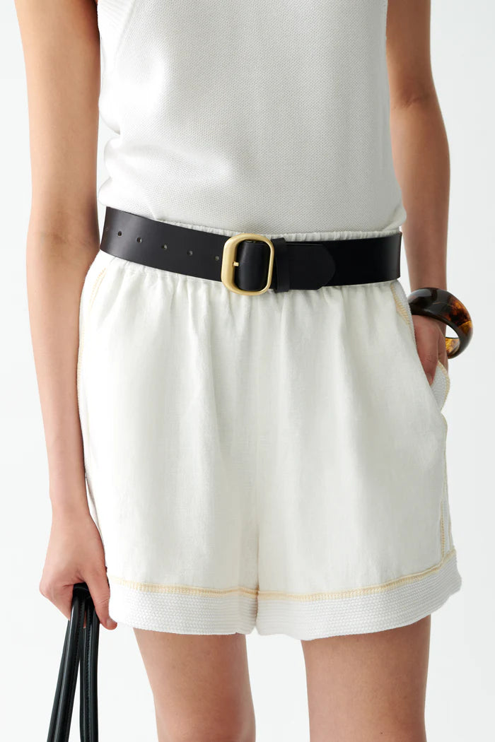 Salerno Belt - Black Vegetable