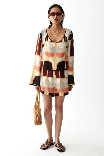 Elena Top - Mariella Print
