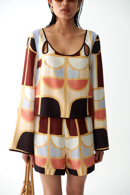 Elena Top - Mariella Print