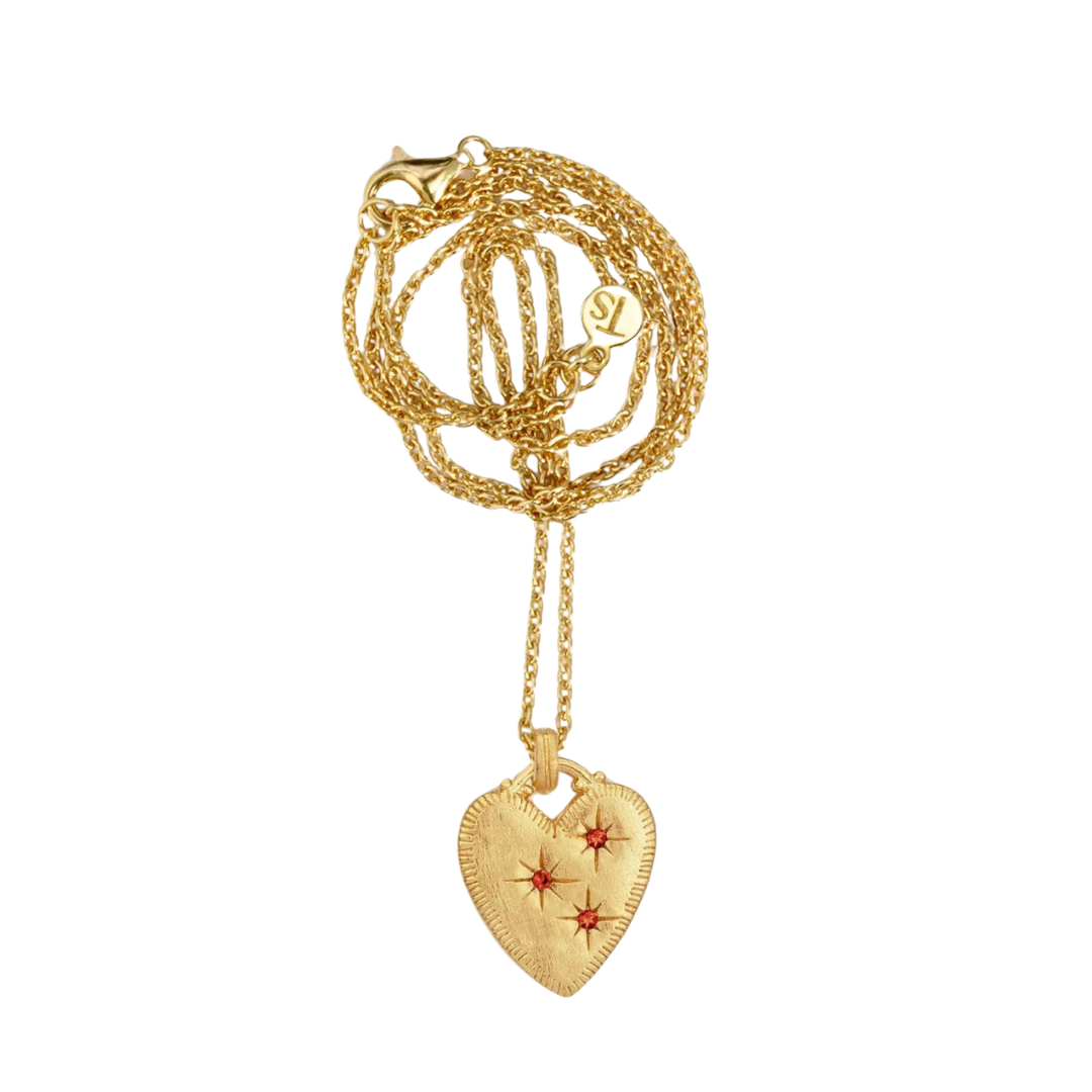 Etti Necklace - Gold Vermeil - Ruby Stone
