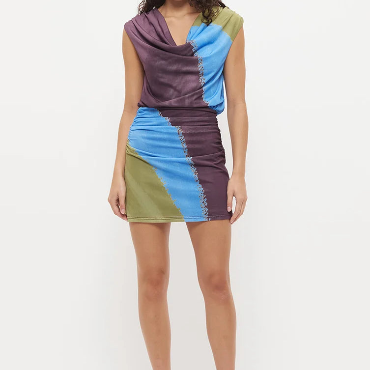 Sense Mini Dress - Painterly Aura
