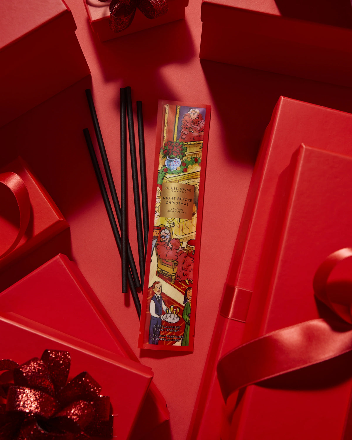 Glasshouse - 5 Replacement Scent Stems - Night Before Christmas
