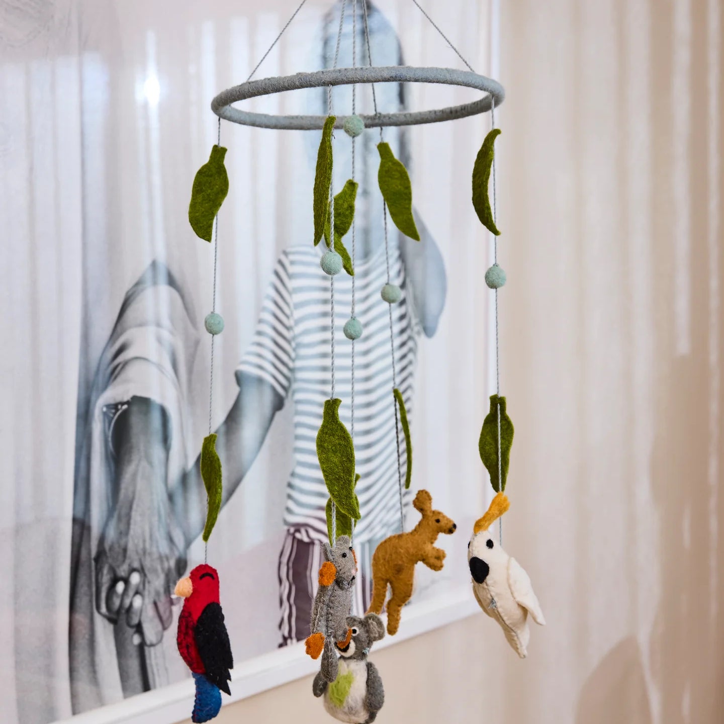 Australian Friends Felted Wool Mobile