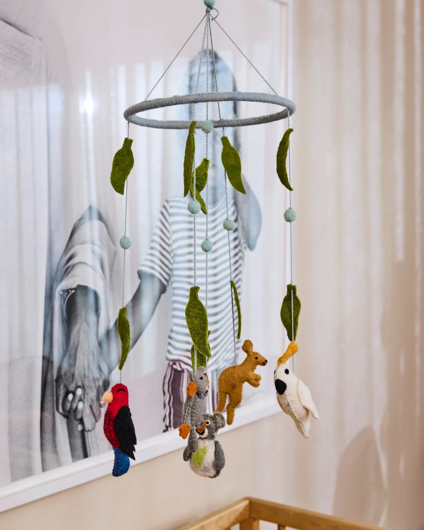 Australian Friends Felted Wool Mobile