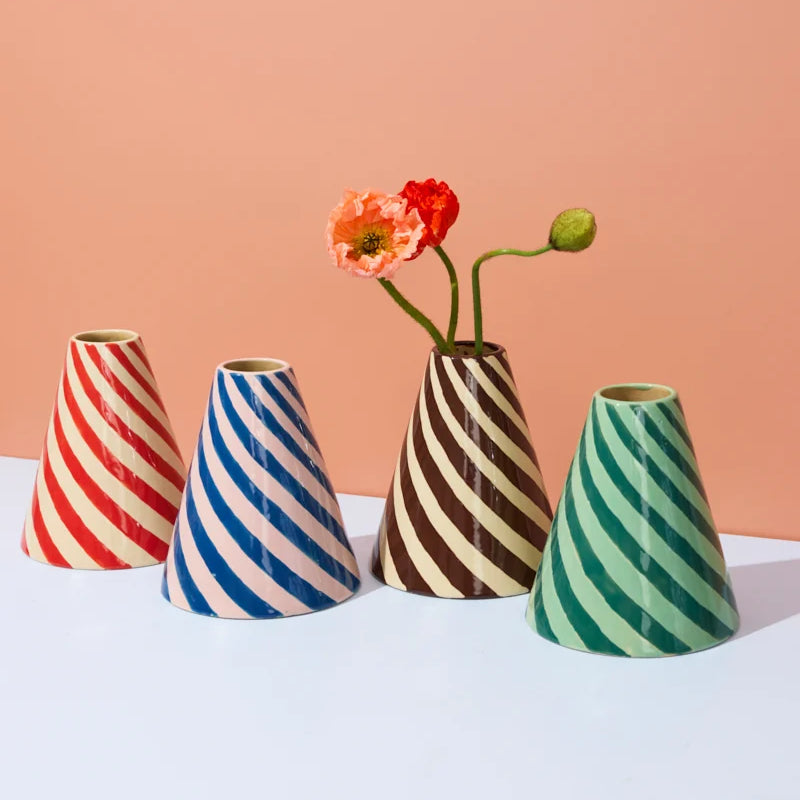 Jester Vase - Raspberry Swirl