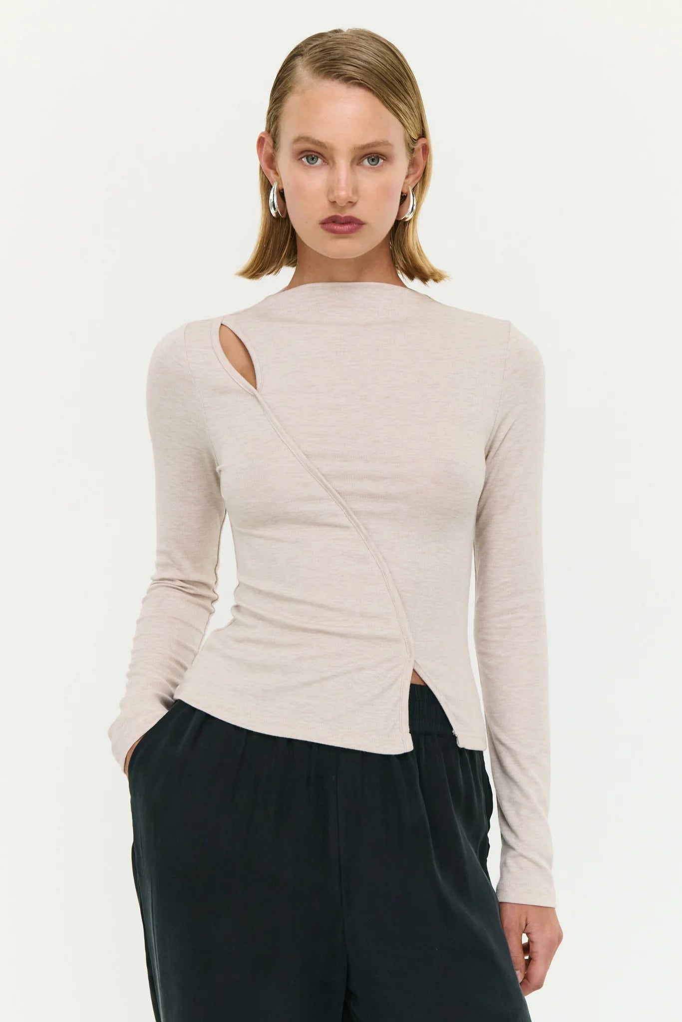 Alexi Assyn Detail Top - Oat Marle