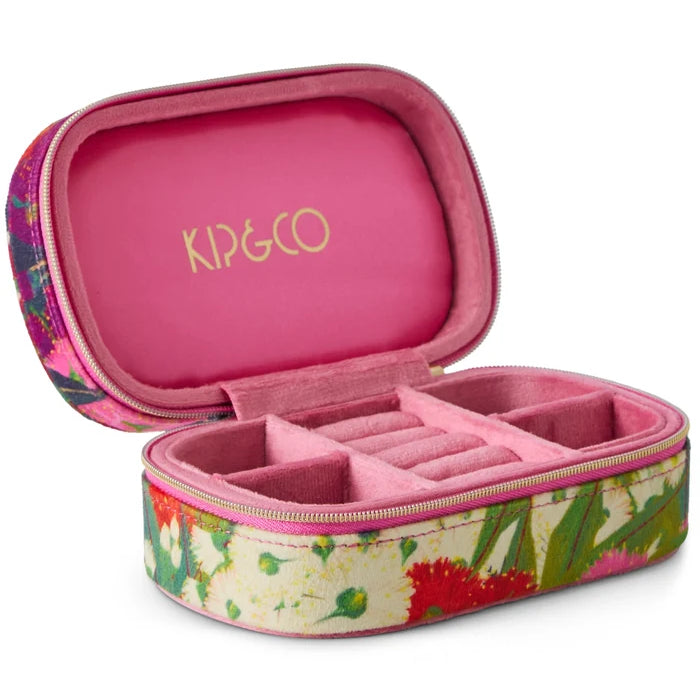 Australian Bush Blossom Travel Velvet Jewellery Box