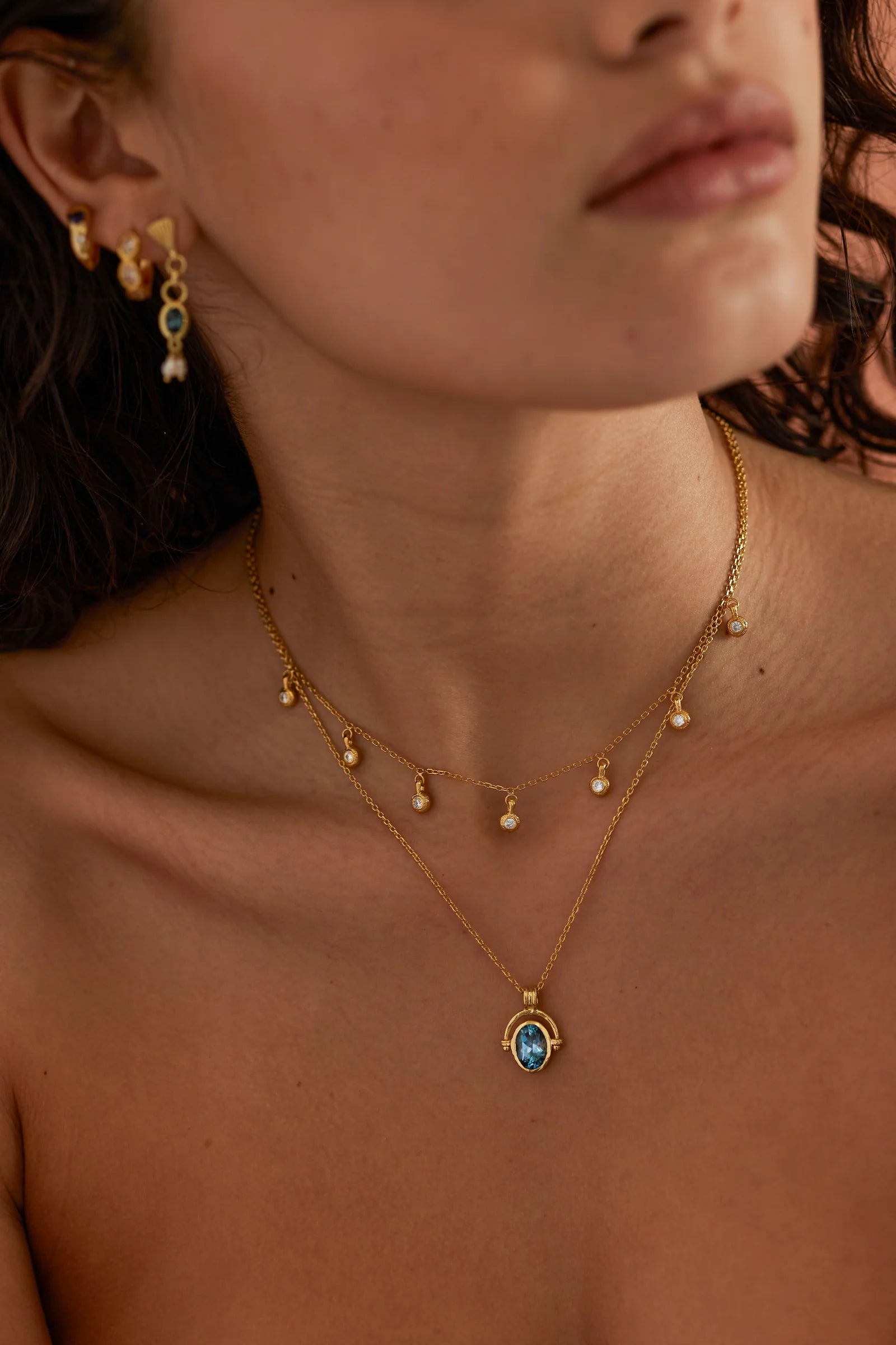 Mira Topaz Gold Necklace