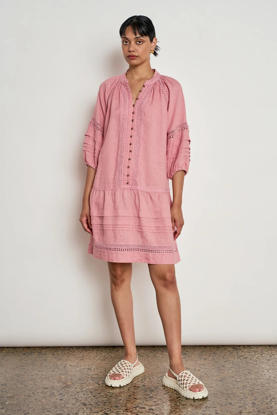 Jostle Dress - Pink Clay