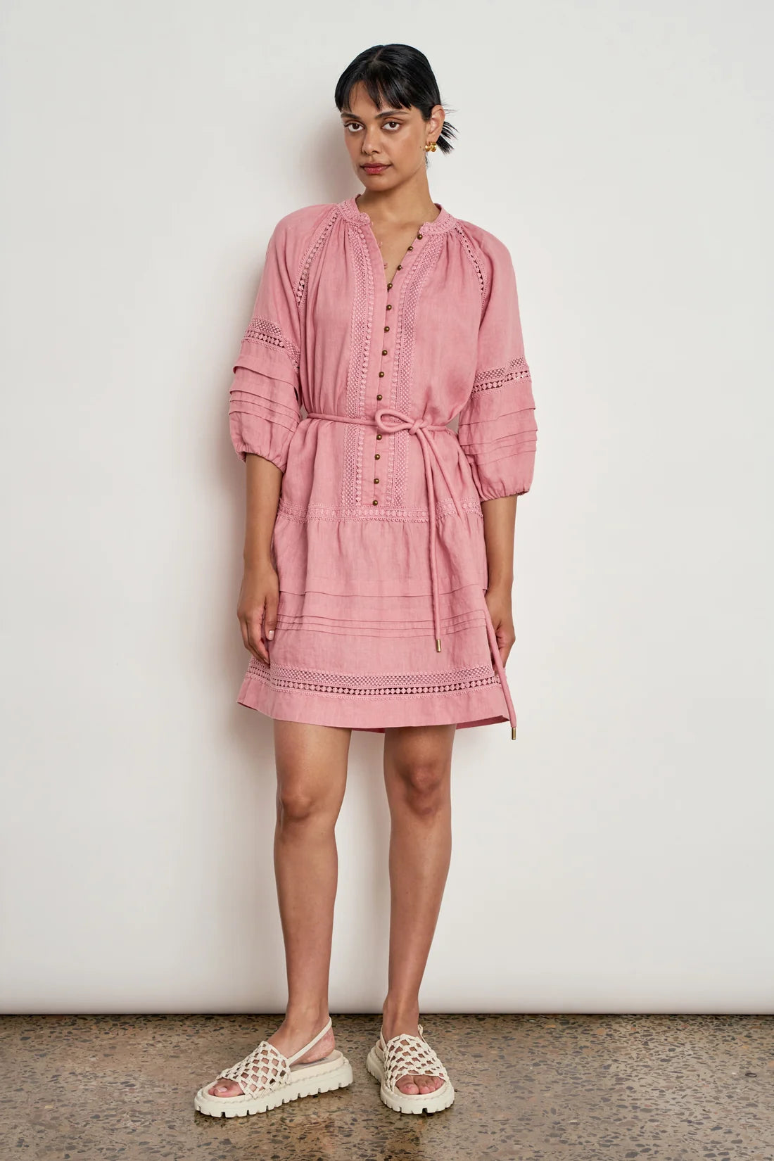 Jostle Dress - Pink Clay