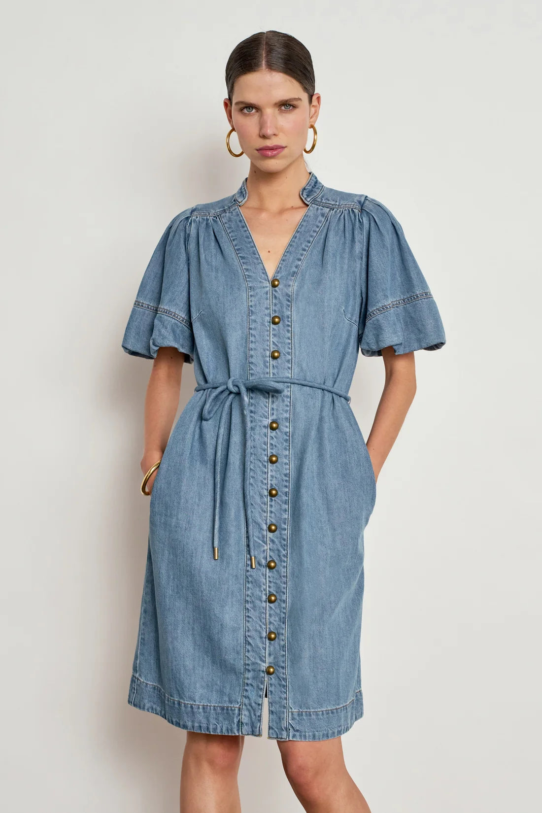 Honor Dress - Mid Wash Denim