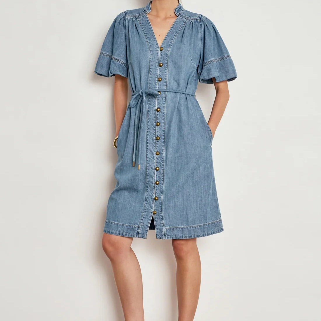 Honor Dress - Mid Wash Denim