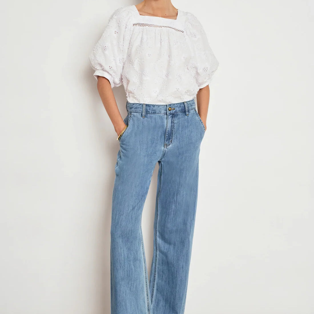 Grace Top - Porcelain