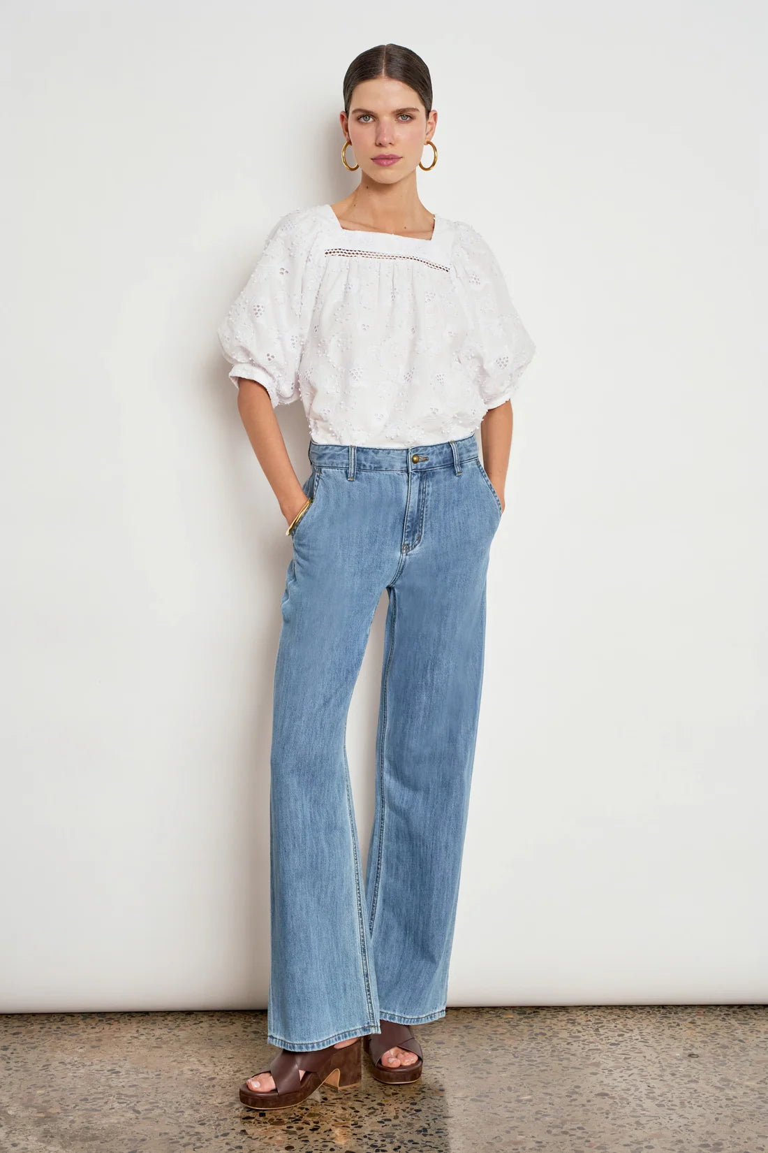 Grace Top - Porcelain