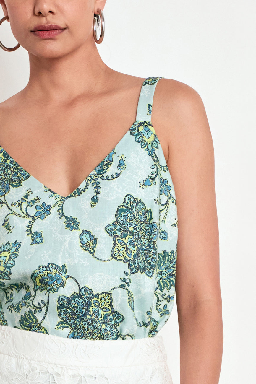 Tidal Top - Fern Paisley