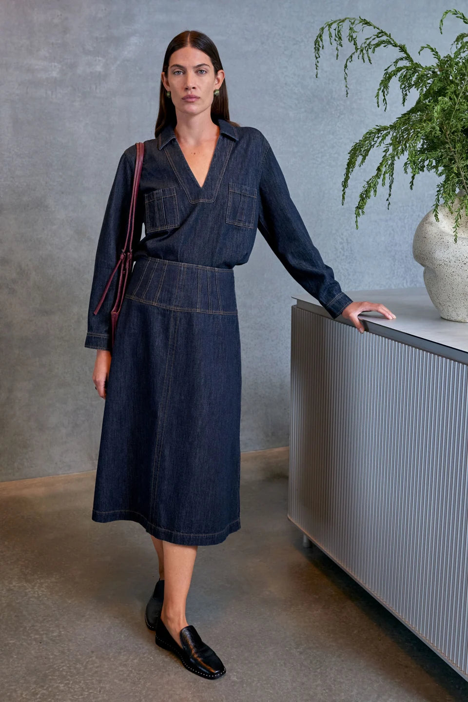 Valor Skirt - Mid Blue Denim