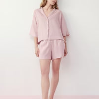 Lounge Linen Shorts - Blush